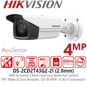 Hikvision 4MP AcuSense fixed bullet camera