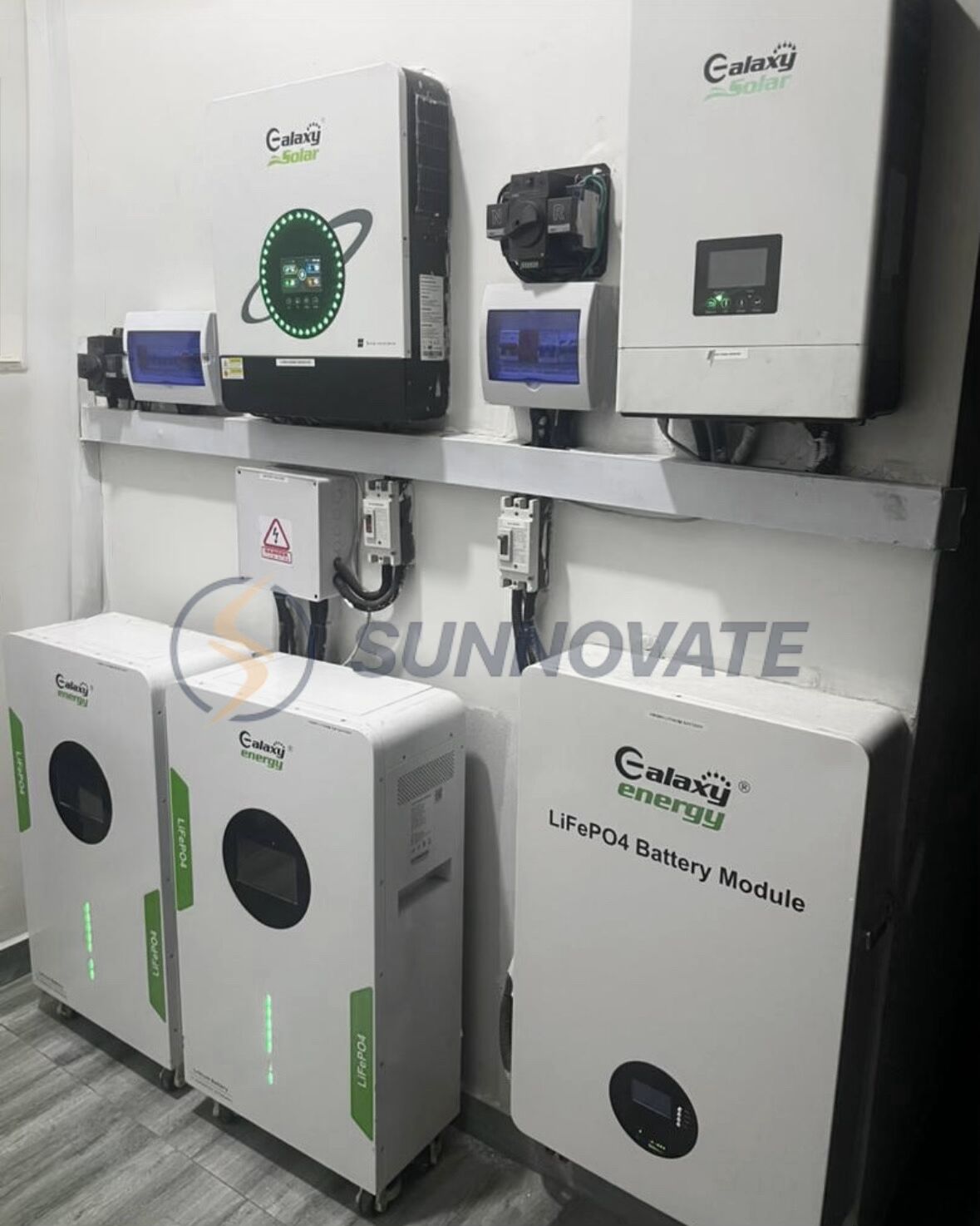 Wall-mounted inverter and lithium battery bank