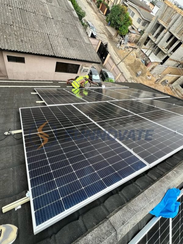 Solar panels installed on a residential rooftop
